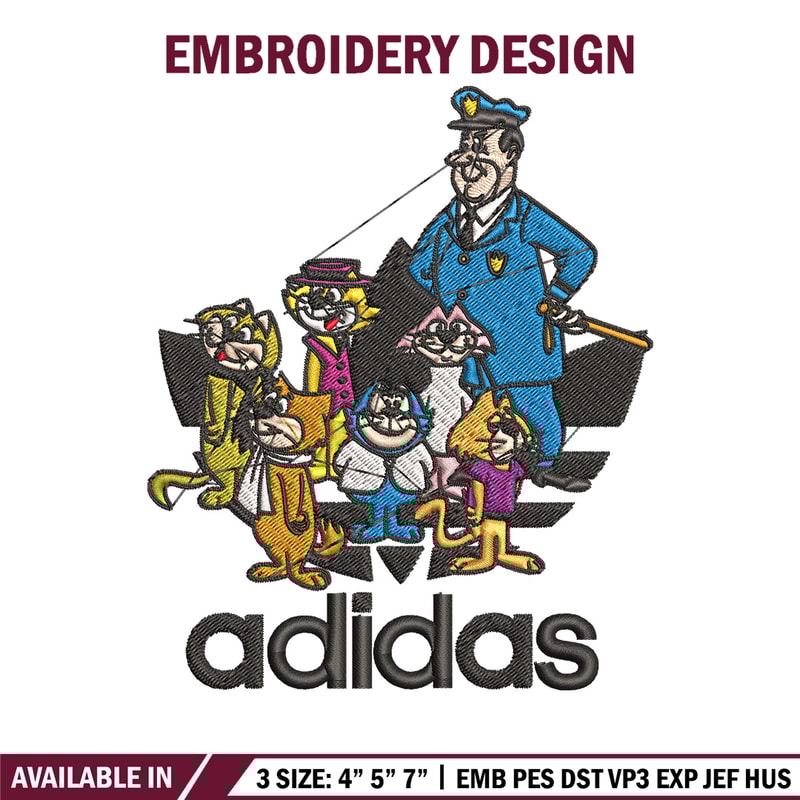 Cartoon cat Embroidery Design, Adidas Embroidery, Embroidery File, Cartoon Embroidery, Logo shirt, Digital download.jpg