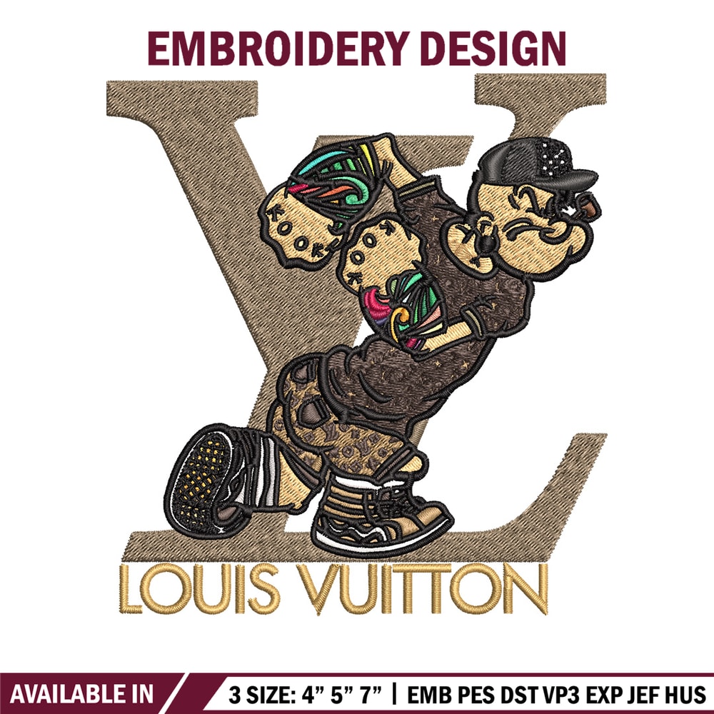 Cartoon man lv Embroidery Design, LV Embroidery, Embroidery File, Logo shirt, Sport Embroidery, Digital download.jpg