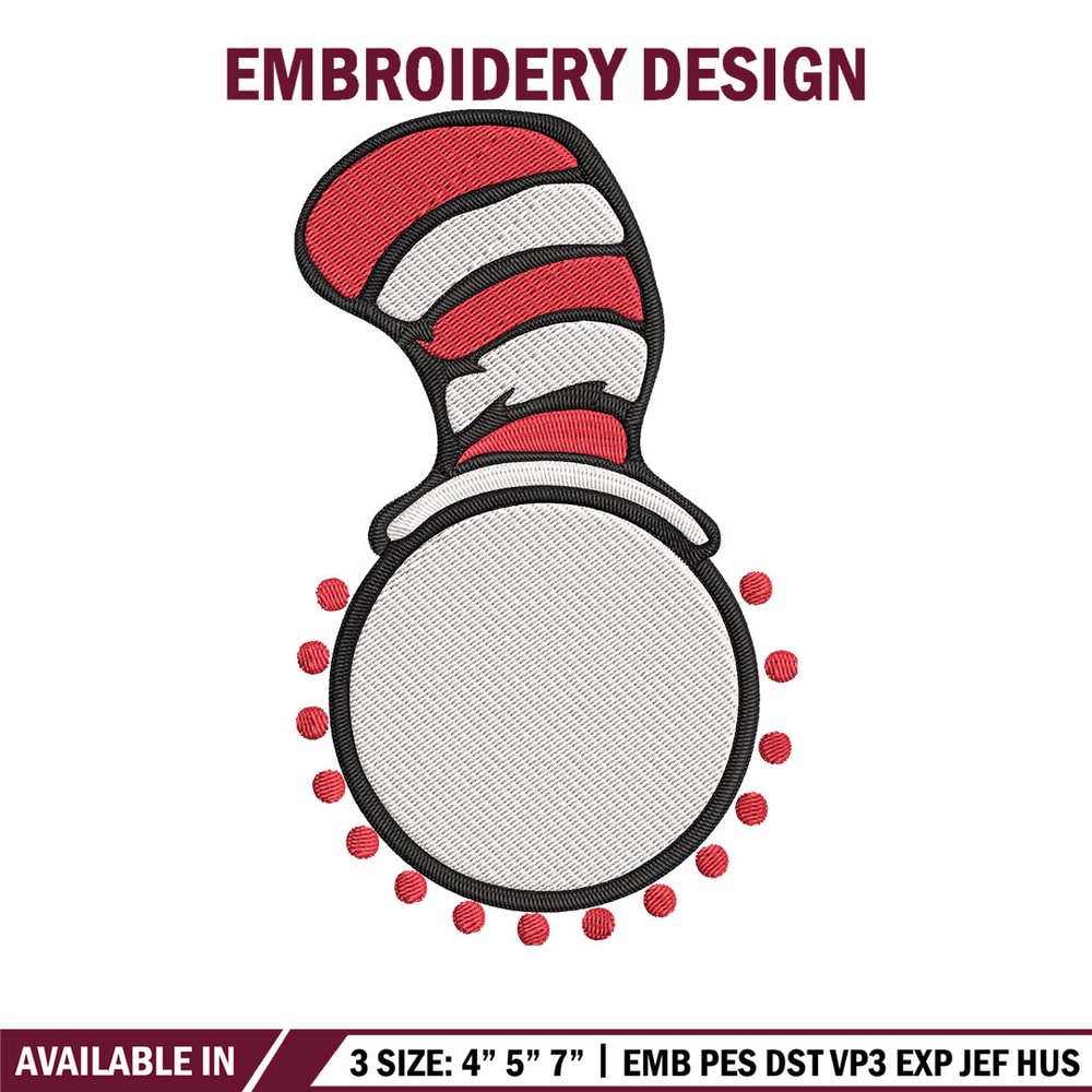 Cat In The Hat Embroidery Design, Cat In The Hat Embroidery, Embroidery File, logo shirt, Digital download..jpg
