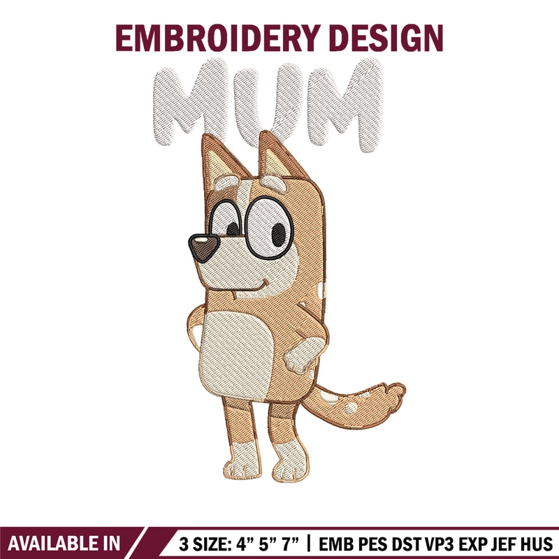 Chilli Heeler Embroidery, Bluey Cartoon Embroidery, cartoon Embroidery, Embroidery File, cartoon shirt, digital download.jpg