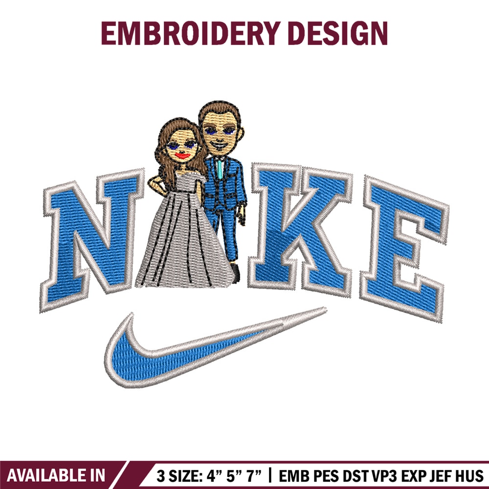 Couple x nike embroidery design, Couple embroidery, Nike design, Embroidery shirt, Embroidery file, Digital download.jpg