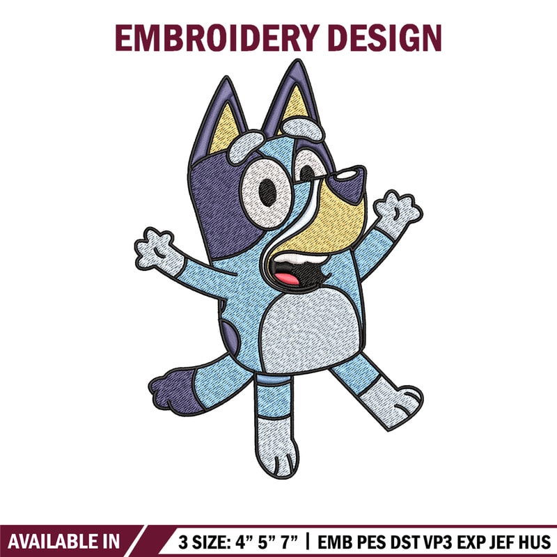 Dad Bluey Embroidery, Bandit Heeler Embroidery, Embroidery File, cartoon design, cartoon shirt, Digital download..jpg