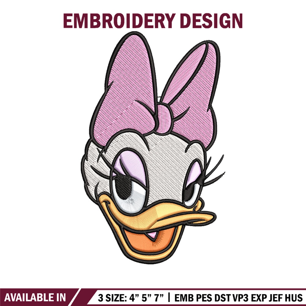 Daisy Duck Embroidery Design, Disney Embroidery, Embroidery design, cartoon shirt, Embroidery File, Digital download..jpg