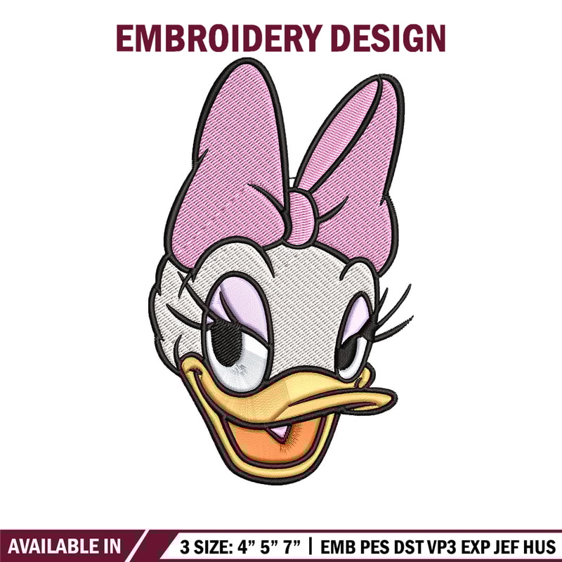 Daisy Duck Embroidery Design, Disney Embroidery, Embroidery design, cartoon shirt, Embroidery File, Digital download..jpg