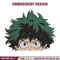 Deku face Embroidery Design, Mha Embroidery, Embroidery File, Anime Embroidery, Anime shirt, Digital download.jpg