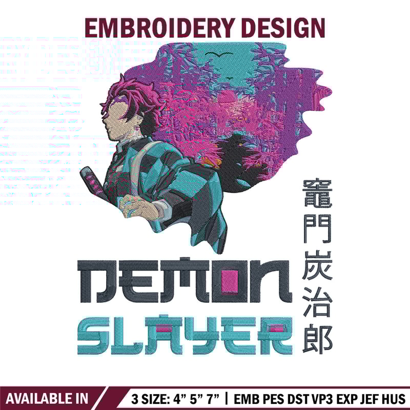 Demon slayer Embroidery Design,Demon slayer Embroidery,Embroidery File,Anime Embroidery,Anime shirt, Digital download..jpg
