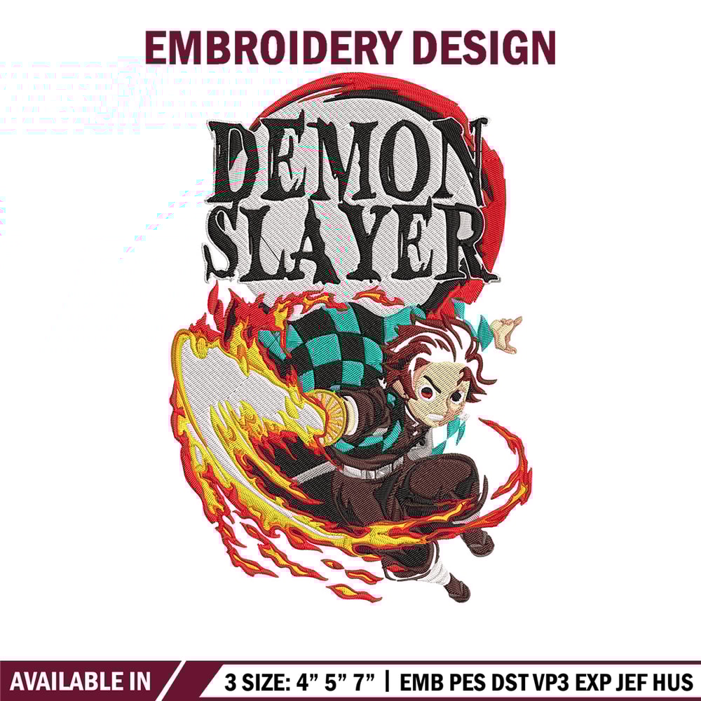 Demon slayer poster Embroidery Design, Demon slayer Embroidery, Embroidery File, Anime Embroidery, Digital download.jpg