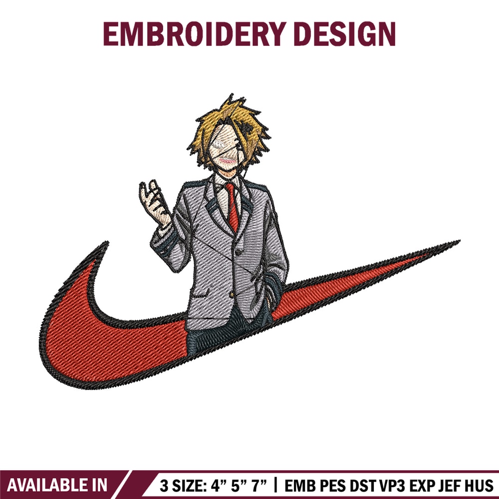 Denki x nike Embroidery Design, Mha Embroidery, Embroidery File, Nike Embroidery, Anime shirt, Digital download.jpg