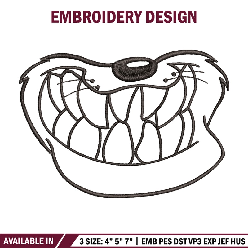 Dog black white embroidery design, cartoon embroidery, cartoon design, Embroidery file, cartoon shirt, Instant download.jpg