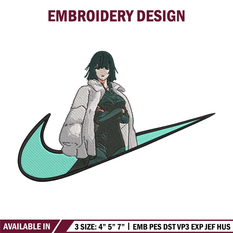 Fubuki nike Embroidery Design,One punch man Embroidery, Embroidery File, Nike Embroidery,Anime shirt,Digital download.jpg