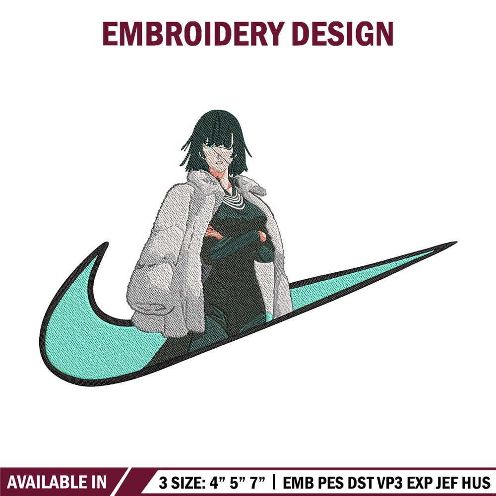 Fubuki x nike Embroidery Design, One punch man Embroidery,Embroidery File,Nike Embroidery,Anime shirt,Digital download.jpg