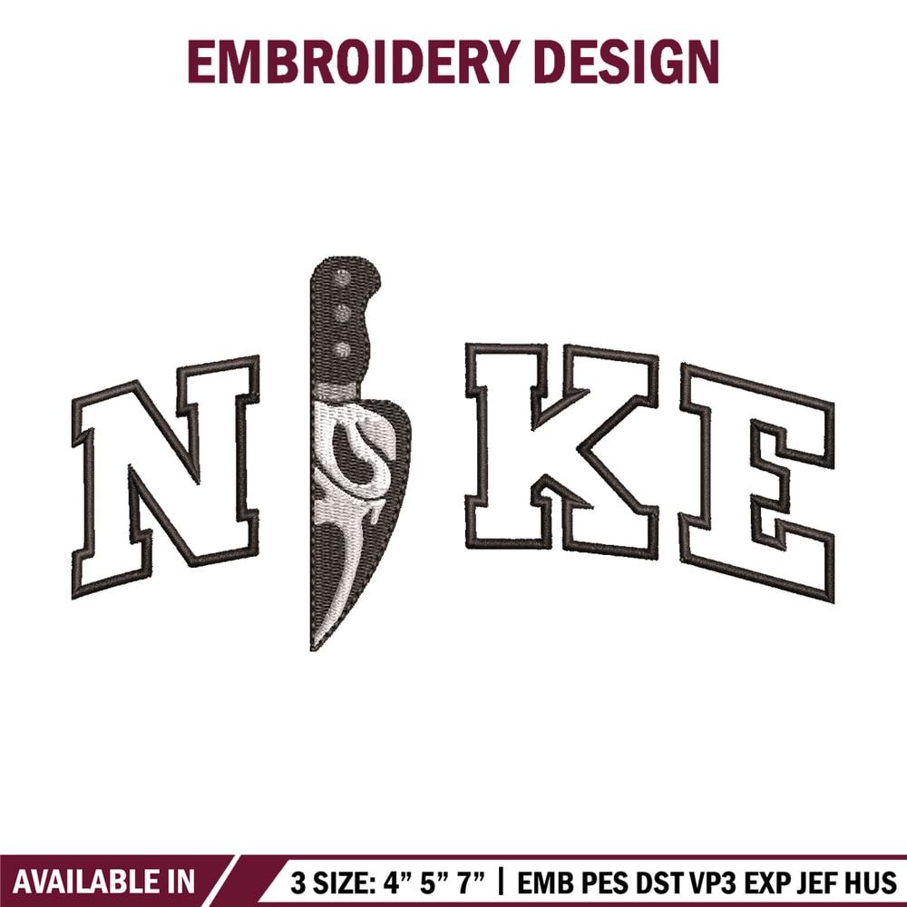 Ghostface knife embroidery design, Ghostface knife embroidery, Nike design, Logo shirt, logo shirt, digital download.jpg