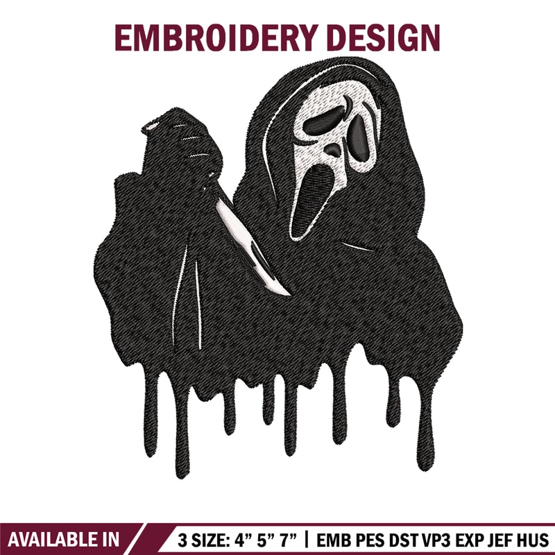 Ghostface knife Embroidery design, Horror Embroidery, Embroidery File, logo design, logo shirt, Digital download..jpg