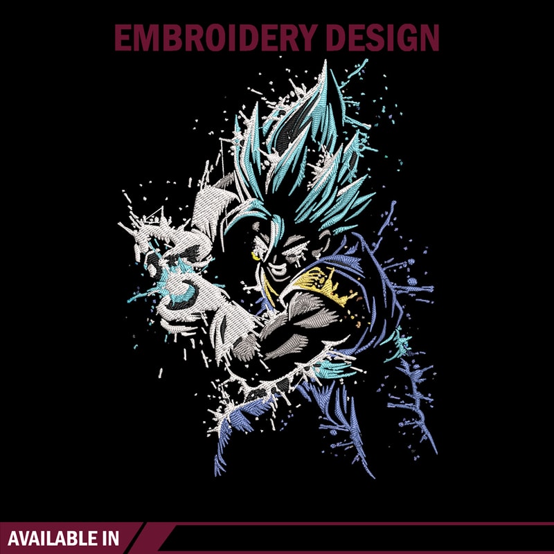 Gogeta Embroidery Design, Dragonball Embroidery, Embroidery File, Anime Embroidery, Anime shirt, Digital download.jpg