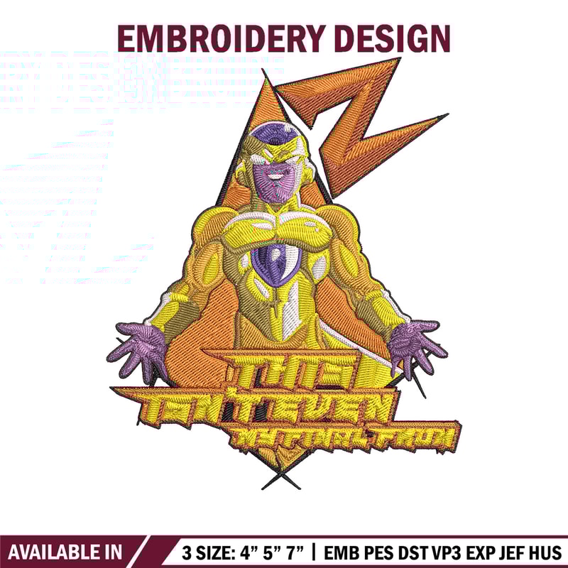 Golden Frieza Embroidery Design, Dragonball Embroidery,Embroidery File, Anime Embroidery, Anime shirt, Digital download..jpg