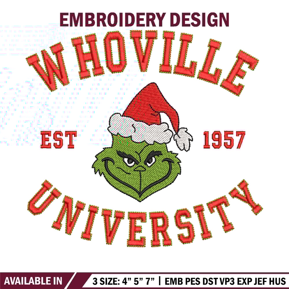 Grinch est1957 embroidery design, Grinch embroidery, Chrismas design, Embroidery shirt, Embroidery file,Digital download.jpg