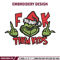 Grinch Fuck Them Kids Embroidery design, Grinch christmas Embroidery, Grinch design, Embroidery File, Instant download..jpg