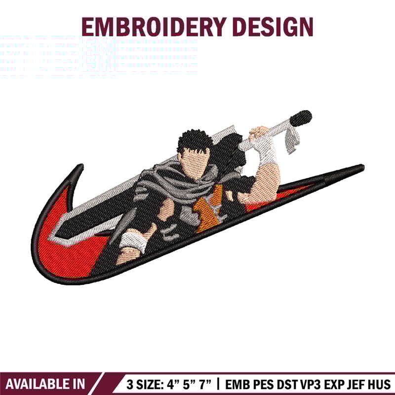 Guts Nike embroidery design, Nike Berserk embroidery, Nike design, anime design, anime shirt, Digital download.jpg