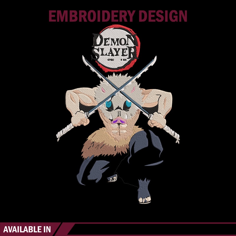 Hashibira Inosuke Embroidery Design, Demon slayer Embroidery, Embroidery File, Anime Embroidery,Digital download..jpg
