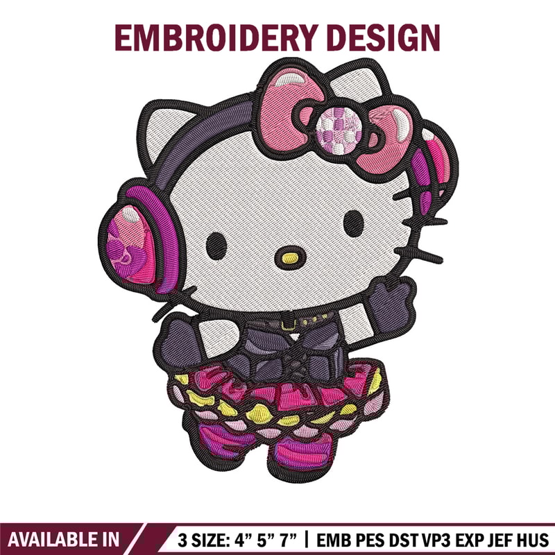 Hello Kitty idol Embroidery Design, Hello kitty Embroidery, Embroidery File, Anime Embroidery, Digital download.jpg
