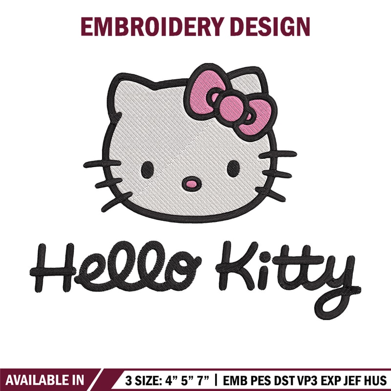 Hello Kitty logo Embroidery Design, Hello kitty Embroidery, Embroidery File, Anime Embroidery, Digital download.jpg
