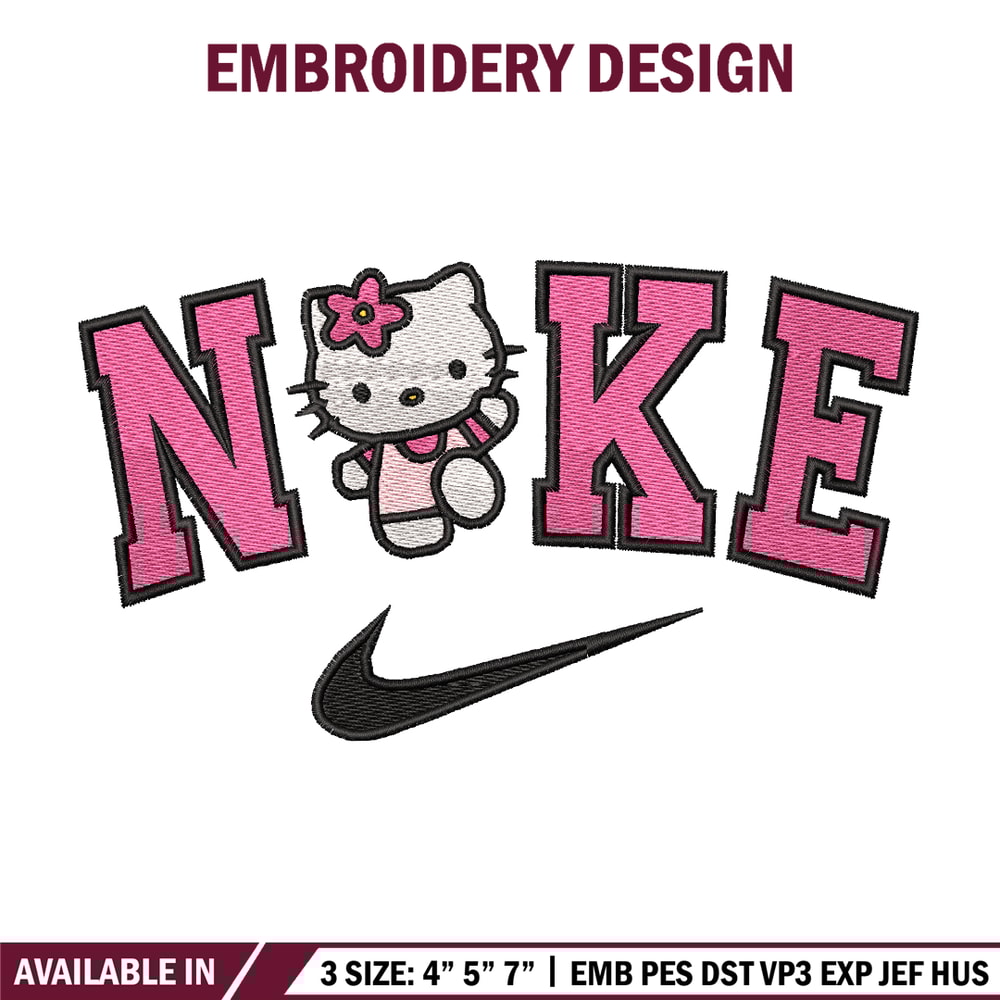 Hello Kitty Nike embroidery design, Hello Kitty embroidery, nike design, logo design, logo shirt, Digital download.jpg