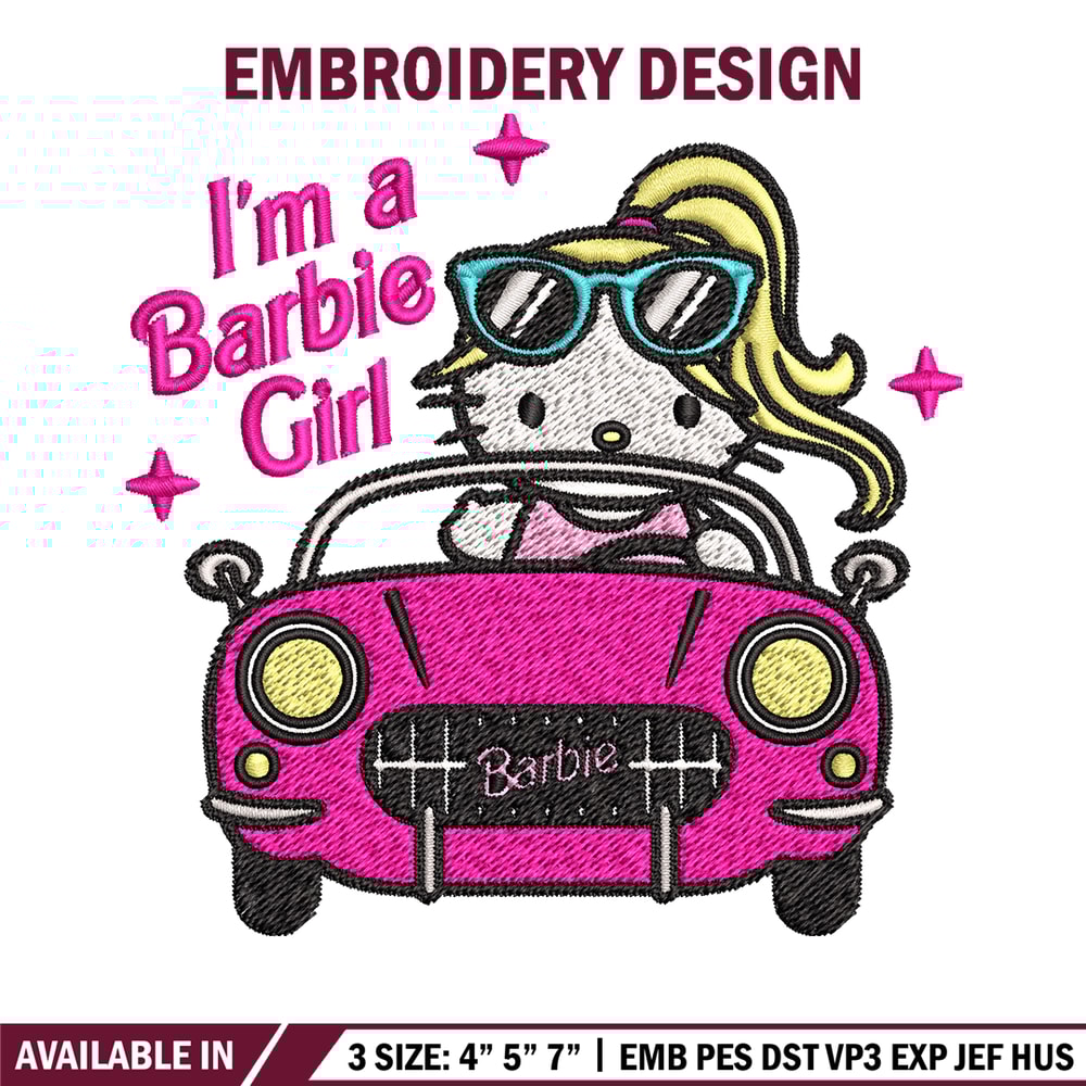 I'm a barbie girl Embroidery design, Barbie logo Embroidery, logo design, Embroidery File, logo shirt, Digital download..jpg