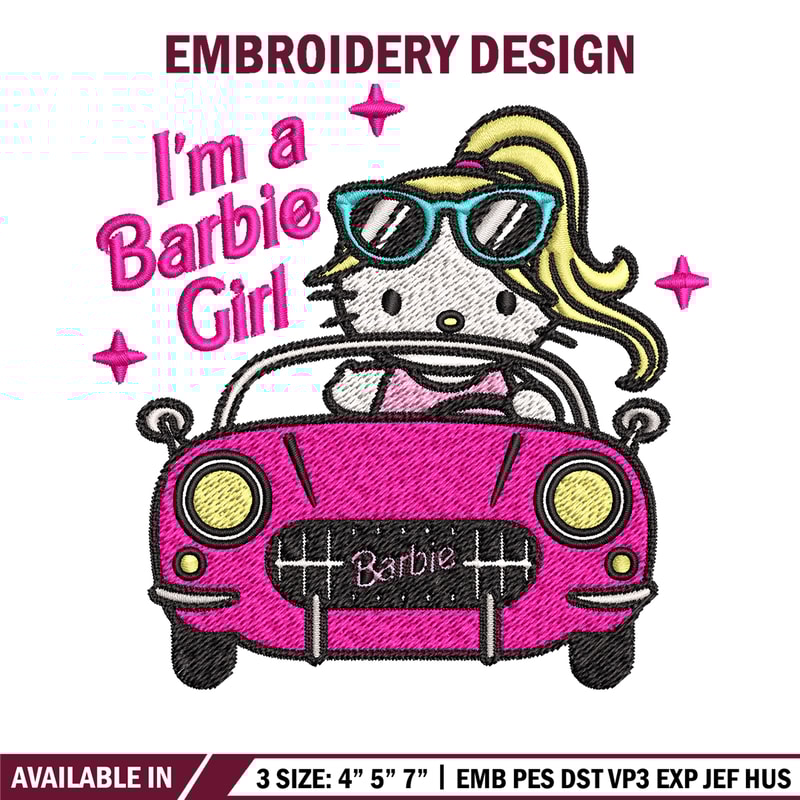 I'm a barbie girl Embroidery design, Barbie logo Embroidery, logo design, Embroidery File, logo shirt, Digital download..jpg