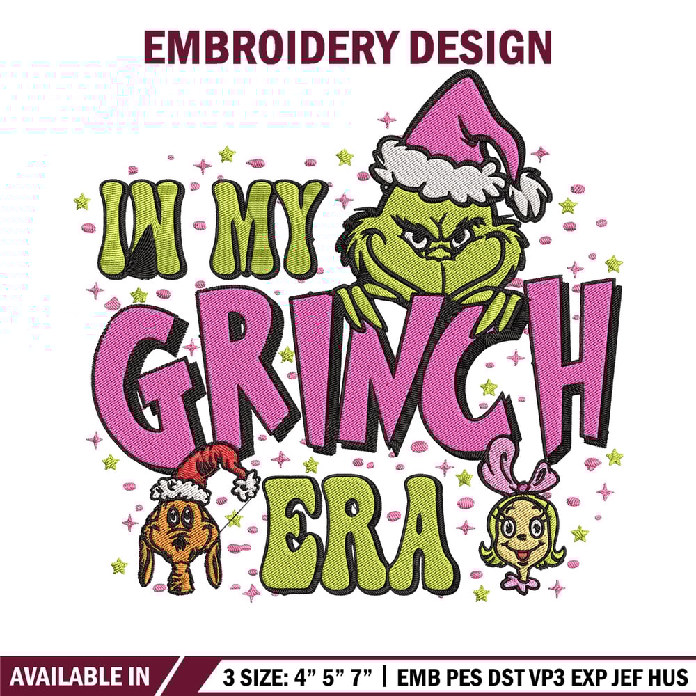 In my grinch Embroidery Design, Grinch Embroidery, Embroidery File, Chrismas Embroidery, Anime shirt, Digital download.jpg