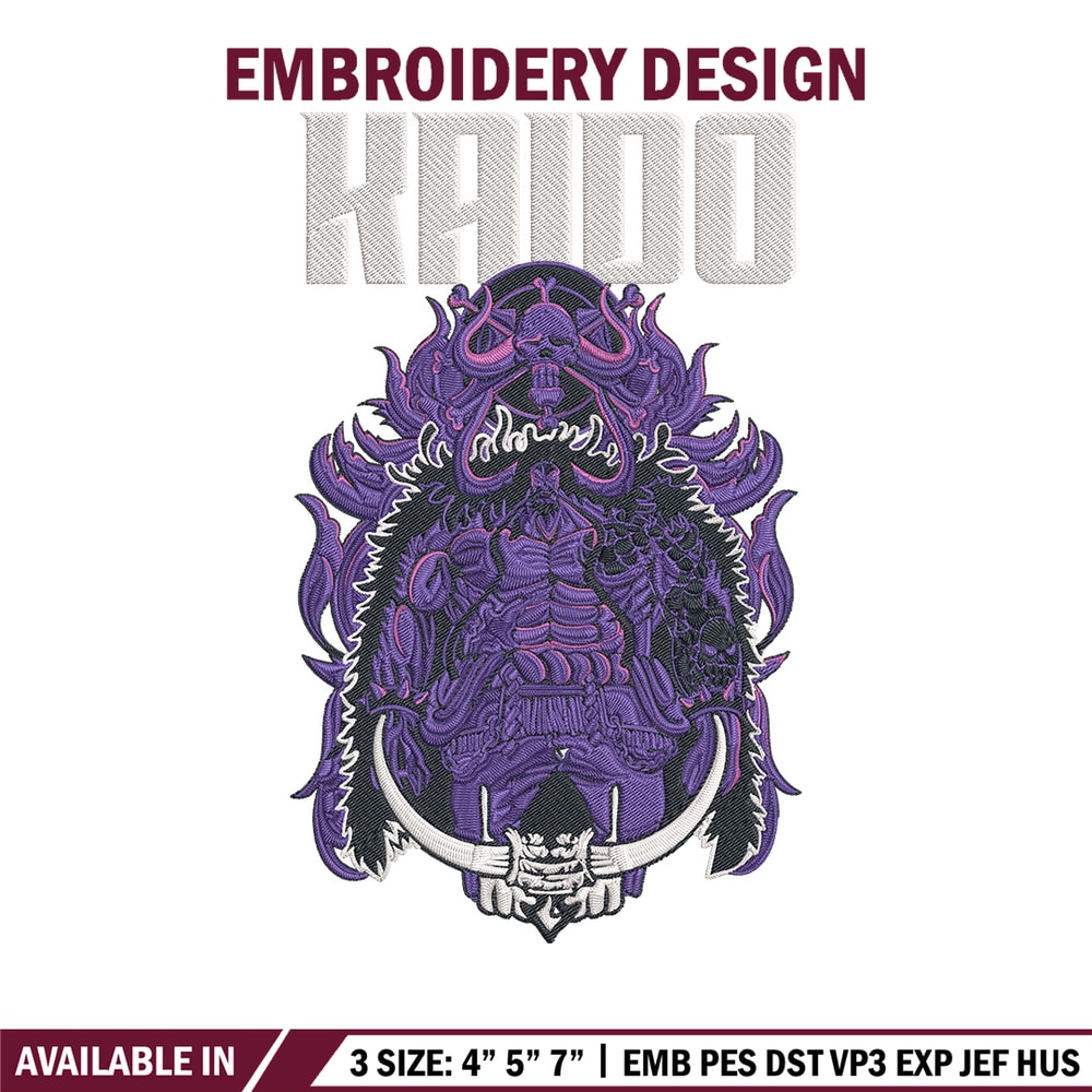 Kaido poster Embroidery Design,One piece Embroidery, Embroidery File, Anime Embroidery, Anime shirt, Digital download.jpg