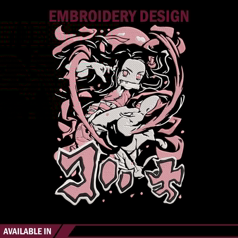 Kamado Nezuko cute Embroidery Design, Demon slayer Embroidery, Embroidery File, Anime Embroidery, Digital download.jpg