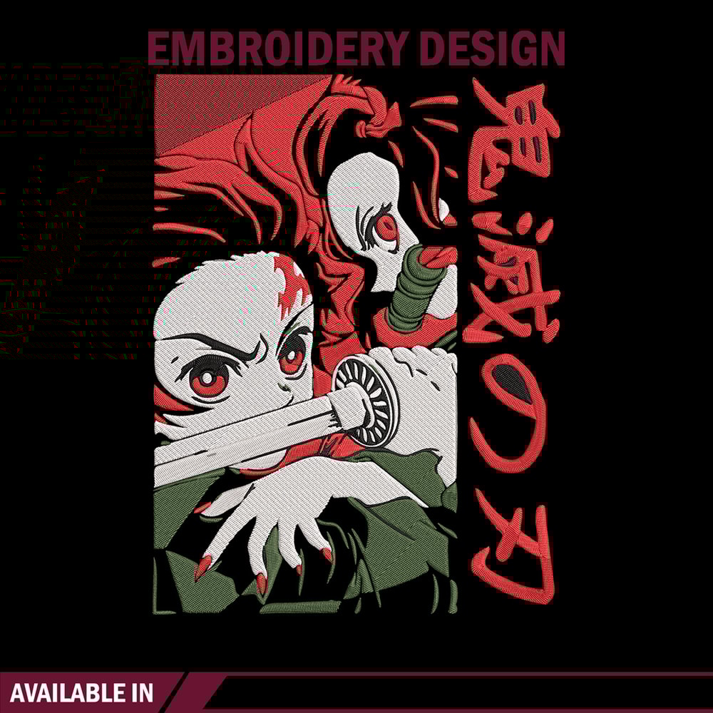 Kamado Tanjiro Embroidery Design, Demon slayer Embroidery, Embroidery File, Anime Embroidery, Digital download.jpg