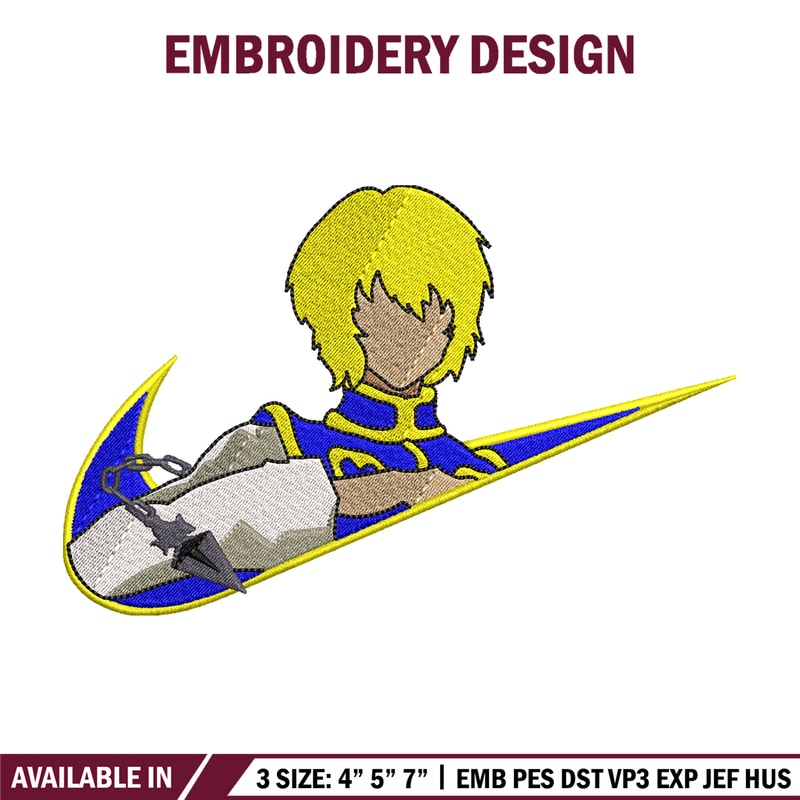 Kurapika Nike embroidery design, Hunter x hunter embroidery, Nike design, anime design, anime shirt, Digital download.jpg