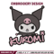 Kuromi logo Embroidery Design, Hello kitty Embroidery, Embroidery File, Anime Embroidery, Anime shirt, Digital download..jpg