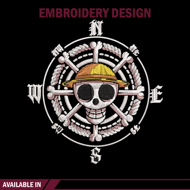 Logo One piece Embroidery Design, One piece Embroidery, Embroidery File, Anime Embroidery, Anime shirt, Digital download.jpg