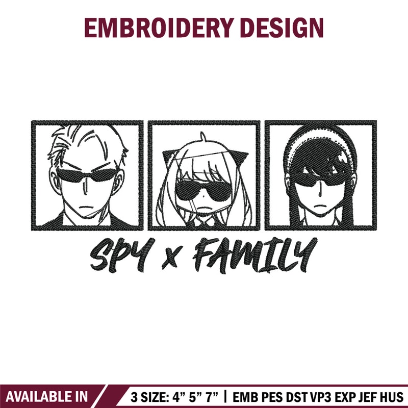 Logo Spy x family Embroidery Design, Spy x family Embroidery, Embroidery File, Anime Embroidery, Digital download..jpg