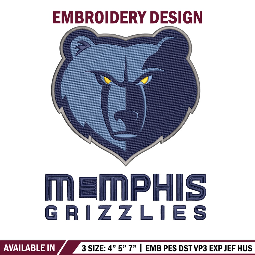 Memphis Grizzlies logo embroidery design,NBA embroidery, Sport embroidery,Embroidery design, Logo sport embroidery..jpg