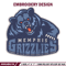 Memphis Grizzlies logo embroidery design,NBA embroidery, Sport embroidery,Embroidery design, Logo sport embroidery.jpg
