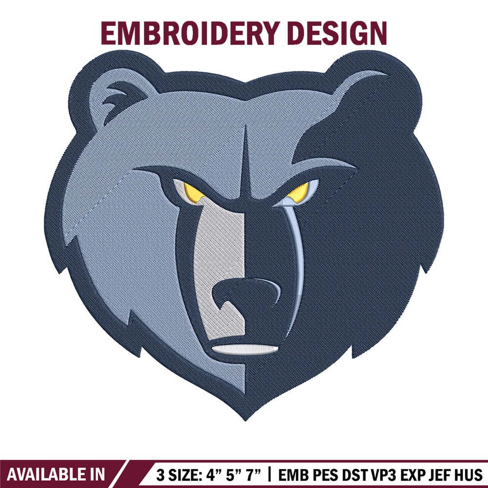 Memphis Grizzlies mascot embroidery design, NBA embroidery, Sport embroidery,Embroidery design, Logo sport embroidery.jpg