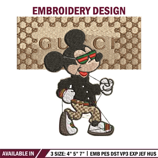 Mickey gucci Embroidery Design, Gucci Embroidery, Embroidery File, Logo shirt,Sport Embroidery, Digital download.jpg