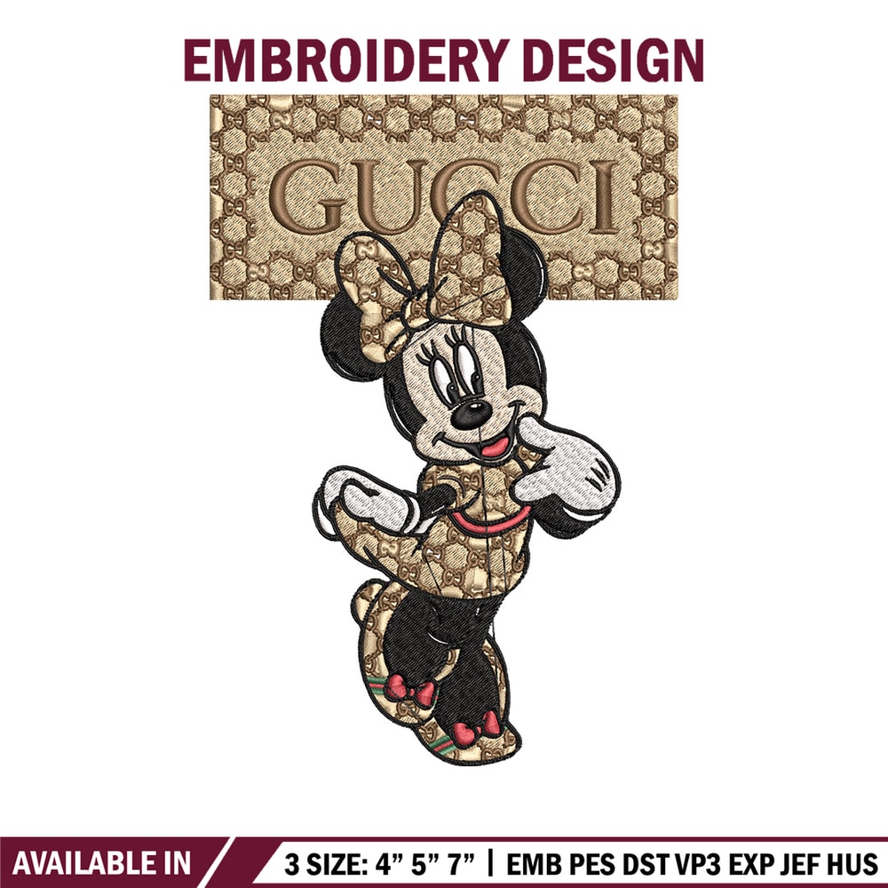 Minnie gucci Embroidery Design, Disney Embroidery, Embroidery File, Brand Embroidery, Logo shirt, Digital download.jpg