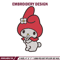 My Melody Embroidery Design, Hello kitty Embroidery, Embroidery File, Anime Embroidery, Anime shirt, Digital download.jpg