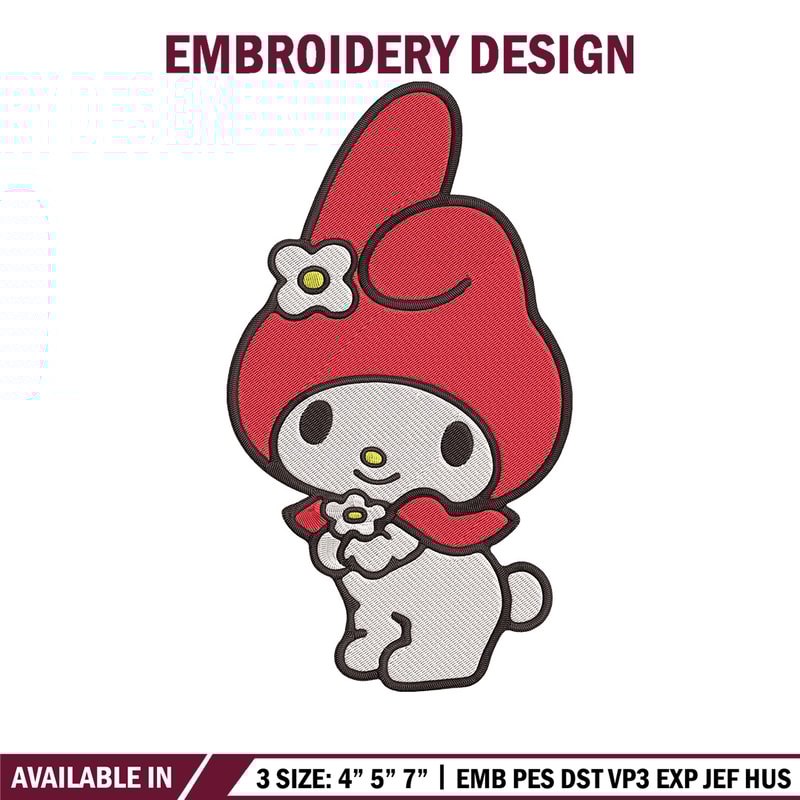 My Melody Embroidery Design, Hello kitty Embroidery, Embroidery File, Anime Embroidery, Anime shirt, Digital download.jpg