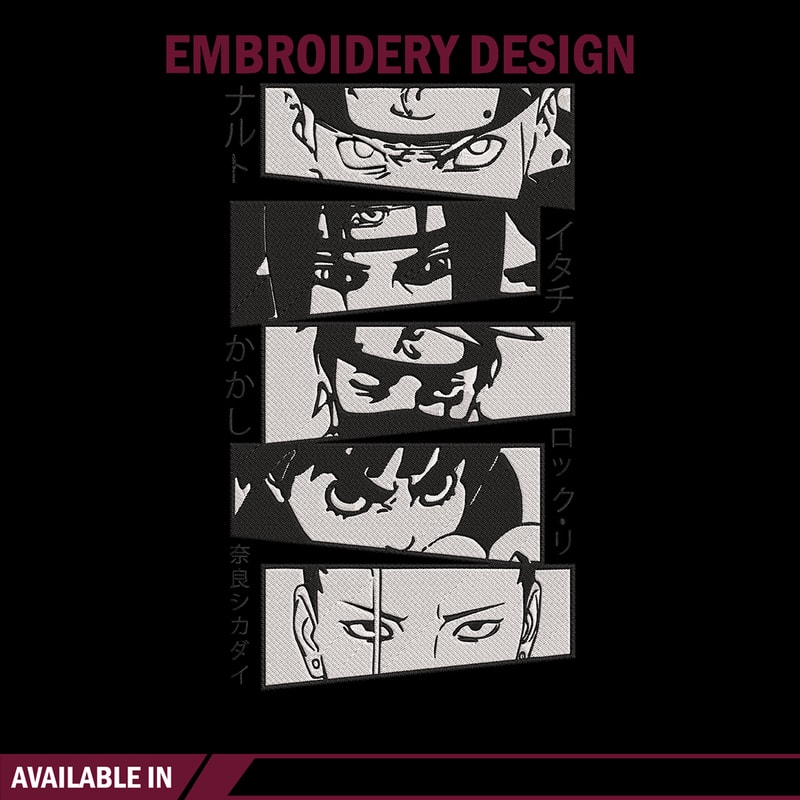 Naruto friends Embroidery Design, Naruto Embroidery, Embroidery File, Anime Embroidery, Anime shirt, Digital download.jpg
