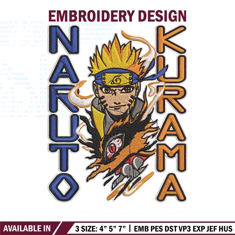 Naruto Poster Embroidery Design, Naruto Embroidery, Embroidery File, Anime Embroidery,Anime shirt, Digital download.jpg