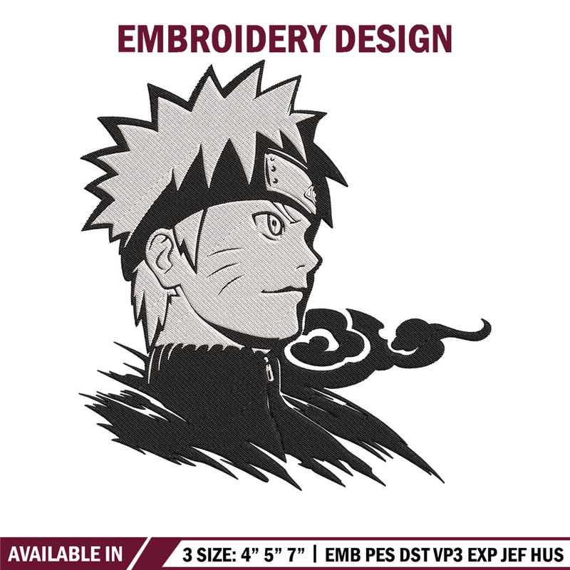 Naruto shippuden Embroidery Design, Naruto Embroidery, Embroidery File, Anime Embroidery, Anime shirt, Digital download.jpg
