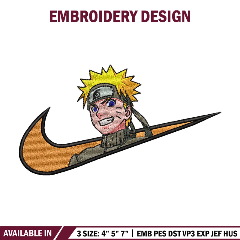 Naruto smile Nike Nike embroidery design, Naruto embroidery, Nike design, anime design, anime shirt, Digital download.jpg