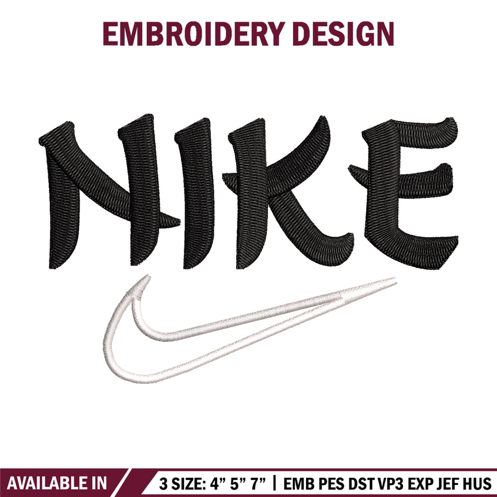 Nike black embroidery design, Nike embroidery, Nike design, Embroidery shirt, Embroidery file,Digital download.jpg