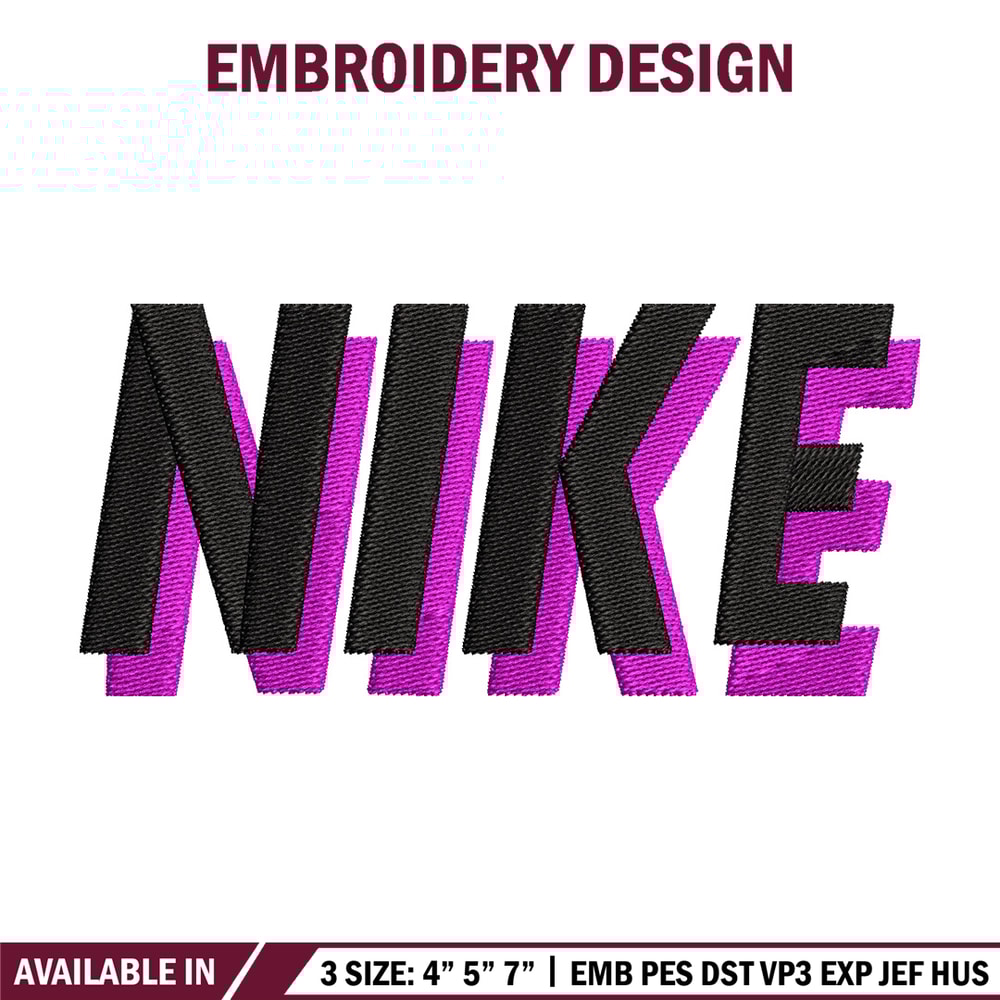 Nike black pink embroidery design, Nike embroidery, Nike design,Embroidery file,Embroidery shirt,Digital download.jpg