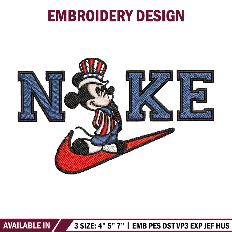 Nike mickey Embroidery Design, Brand Embroidery, Nike Embroidery, Embroidery File, Logo shirt, Digital download.jpg